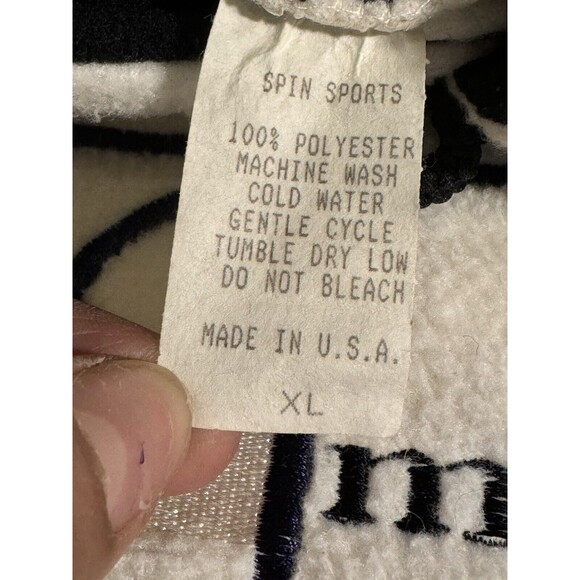 Tommy Hilfiger Men's Fleece Hoodie Sweatshirt Size XL Drawstring White Logo VTG - Picture 3 of 7